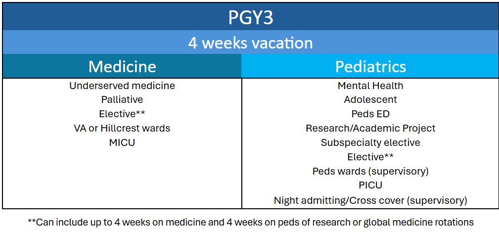 PGY3 rotations