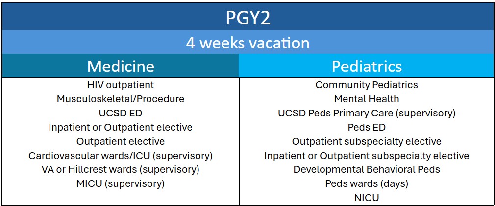 PGY2 rotations